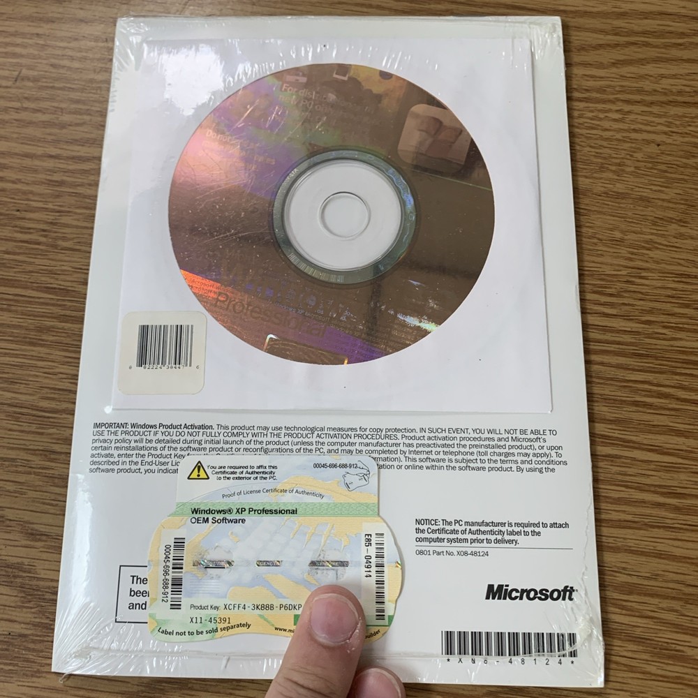 MICROSOFT WINDOWS XP PROFESSIONAL FULL OPERATING SYSTEM MS WIN PRO See Pics