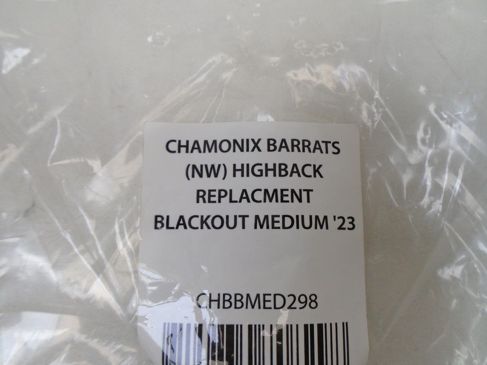 CHAMONIX CHBBMED298 BARRATS BLACK SNOWBOARD BINDINGS HIGHBACK REPLACEMENT MEDIUM