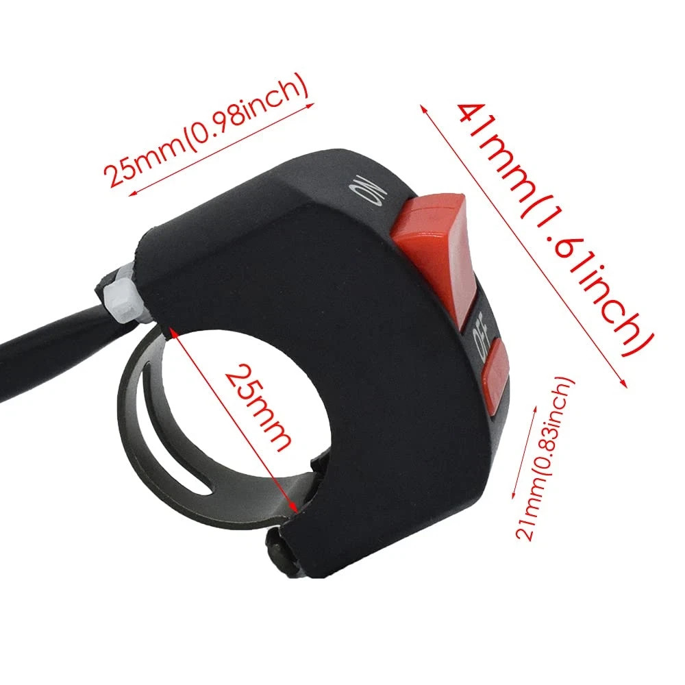 1" 25Mm Motorcycle Handlebar Switch Headlight Fog Light Start Ignition Kill on