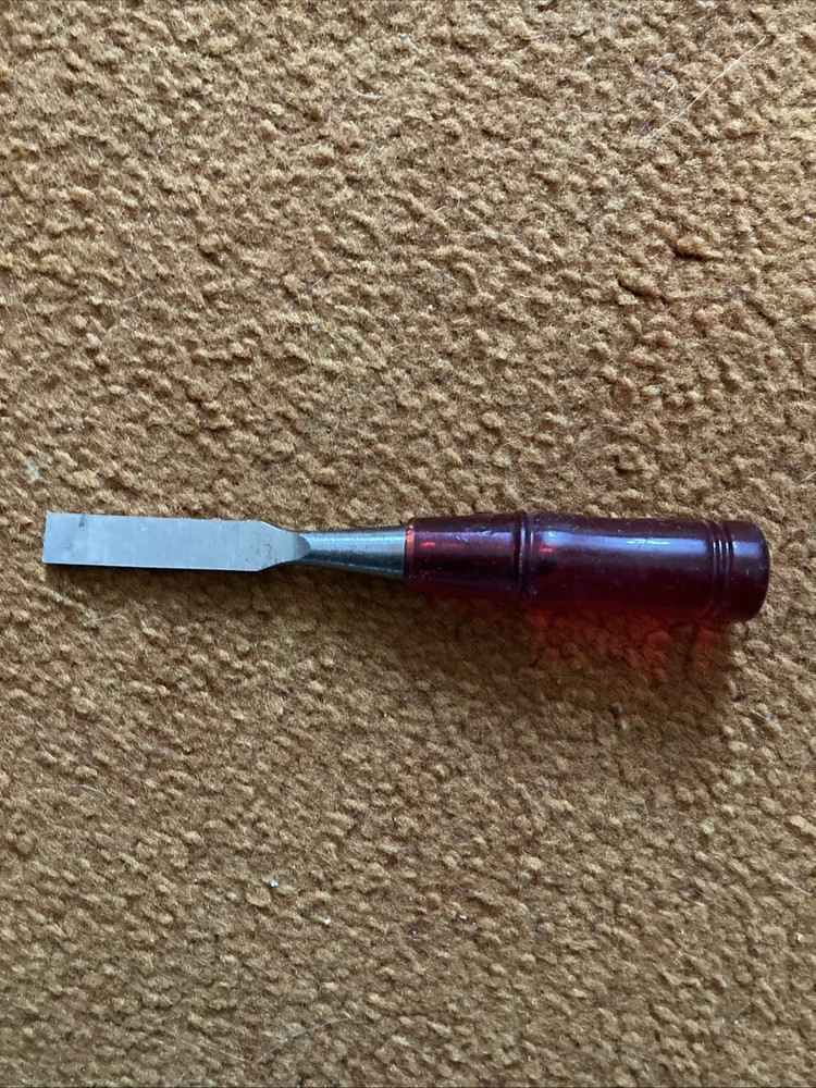 Vintage Fuller 1/2” Red Handle Chisel Red Tool UNBREAKABLE USA