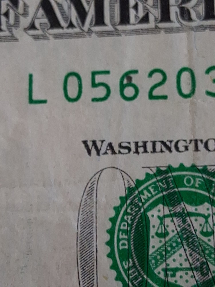 $1 Ink Smear Error with Bleed Through