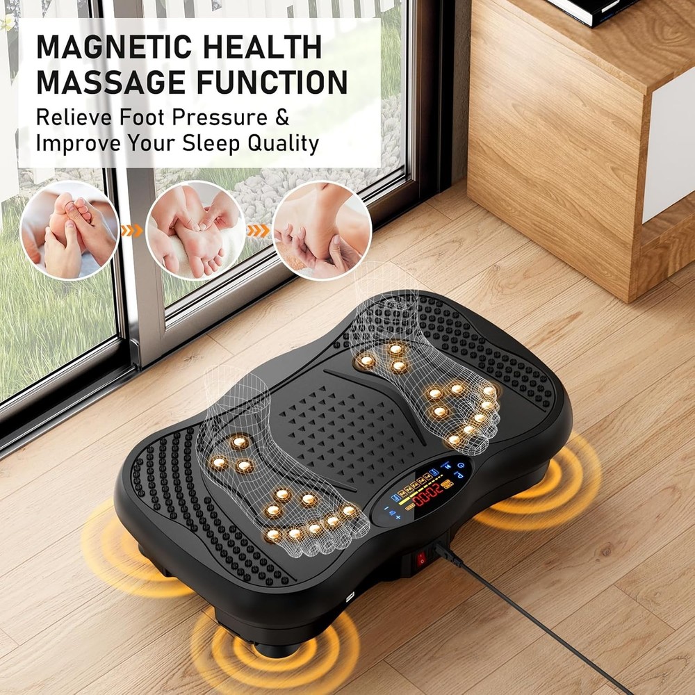 Compact Vibration Fitness Platform with Bluetooth Music Sync