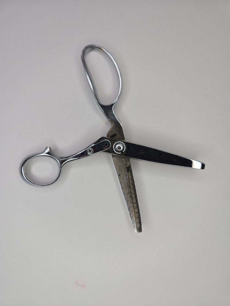 ROYAL SUPREME Chrome Plated Pinking Shears Scissors