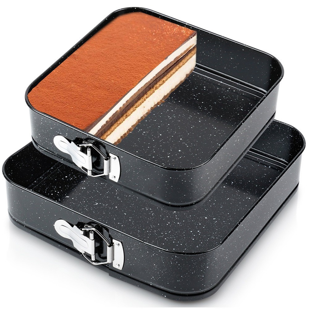 Springform pan granite 24 / 28 cm 2 pcs. Cake tin, flat base, baking tin,...