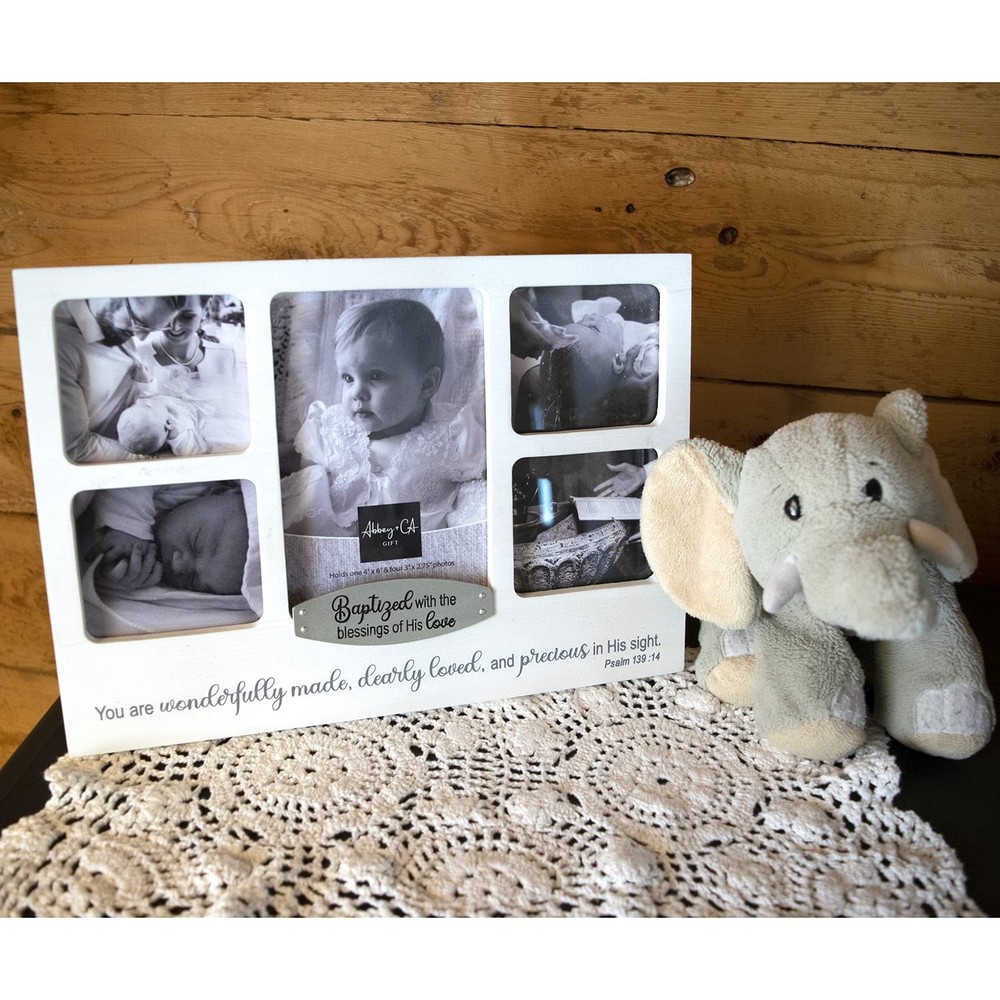 Abbey & CA Gift Baptism Collage Frame W/Easel & Hanger