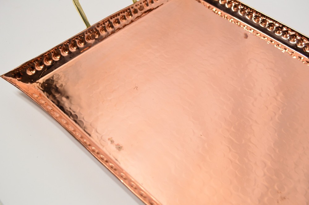 Coppermill Kitchen Vintage Inspired Hammered Copper Tray Large