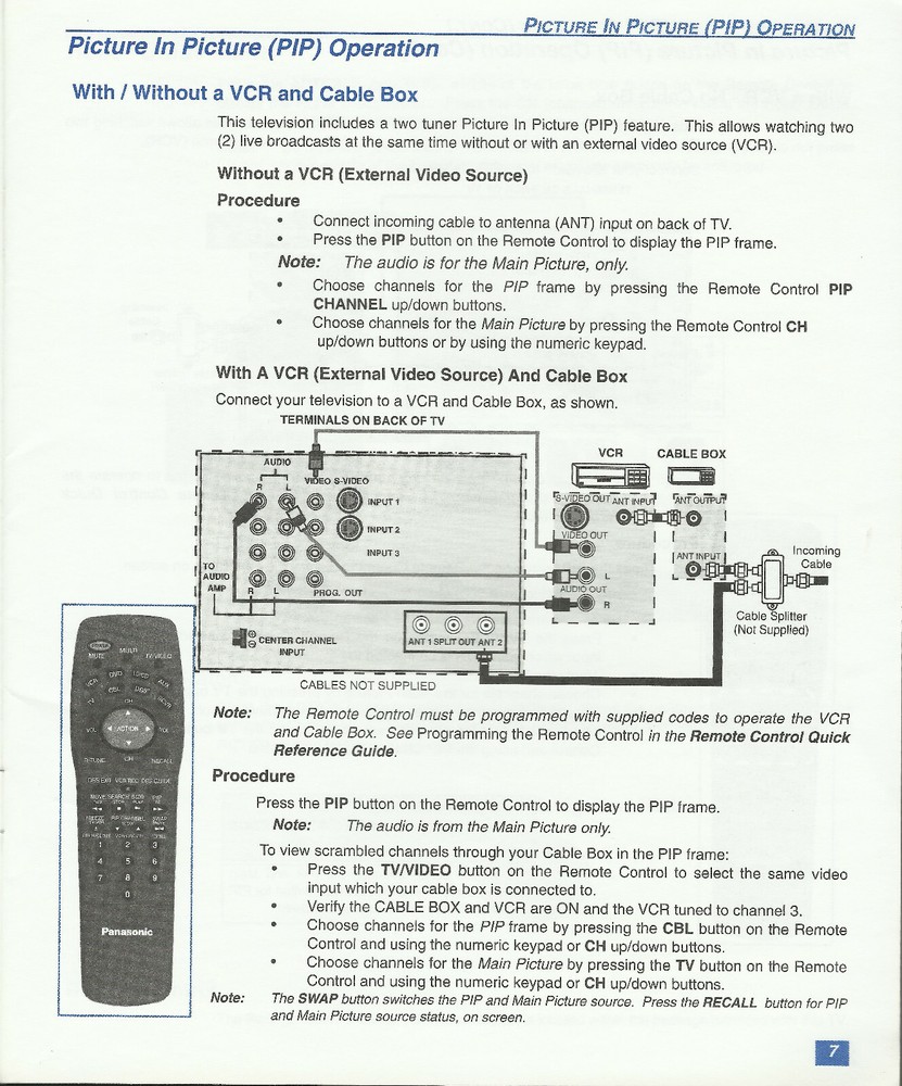 Printed Operating Instructions Panasonic SuperFlat System Monitor-Receiver