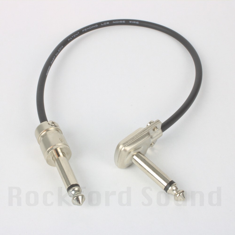 Mogami W2314 Low Profile Patch Cable, Right to Straight, Nickel