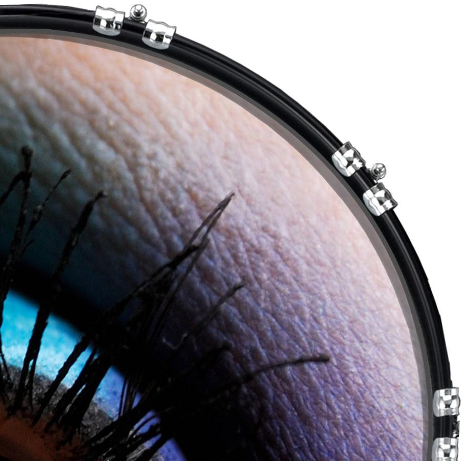 20" Custom Bass Kick Drum Front Head Graphical Eye Makeup