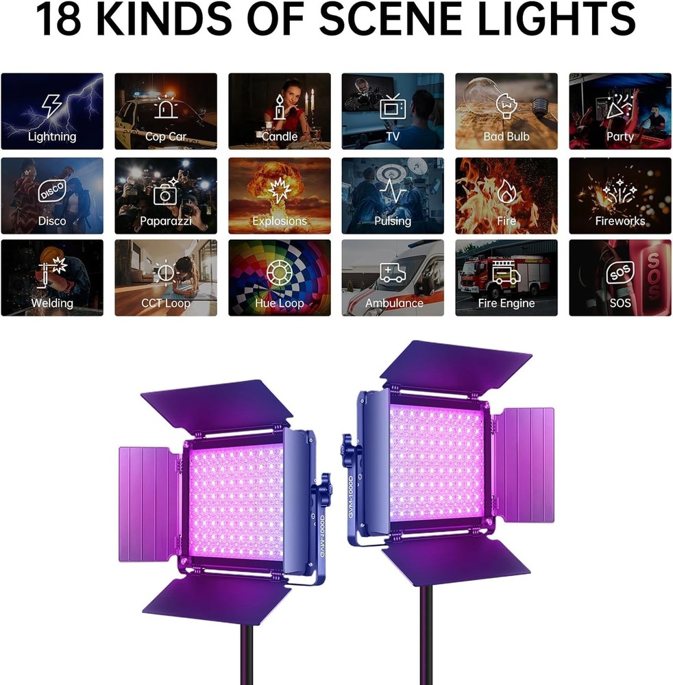 Photography LED Light Kit RGB Studio Video Lighting
