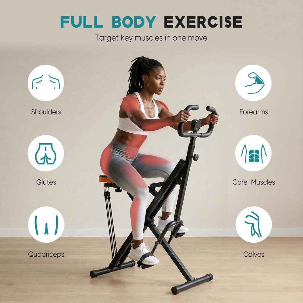 Foldable Squat Machine for Home,Glute Workout Equipment,Adjustable Resistance