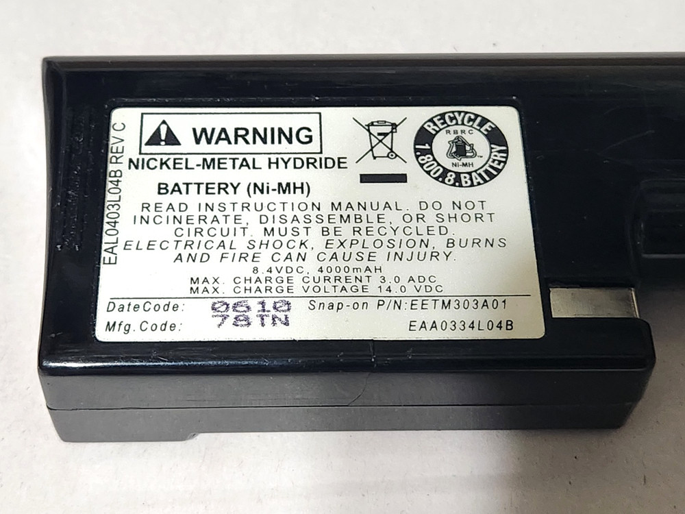 Snap-On EETM303A01 Battery For Parts Not Working