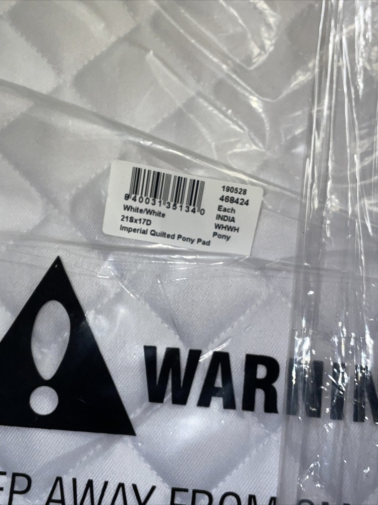 CENTAUR White Quilted imperial pony pad