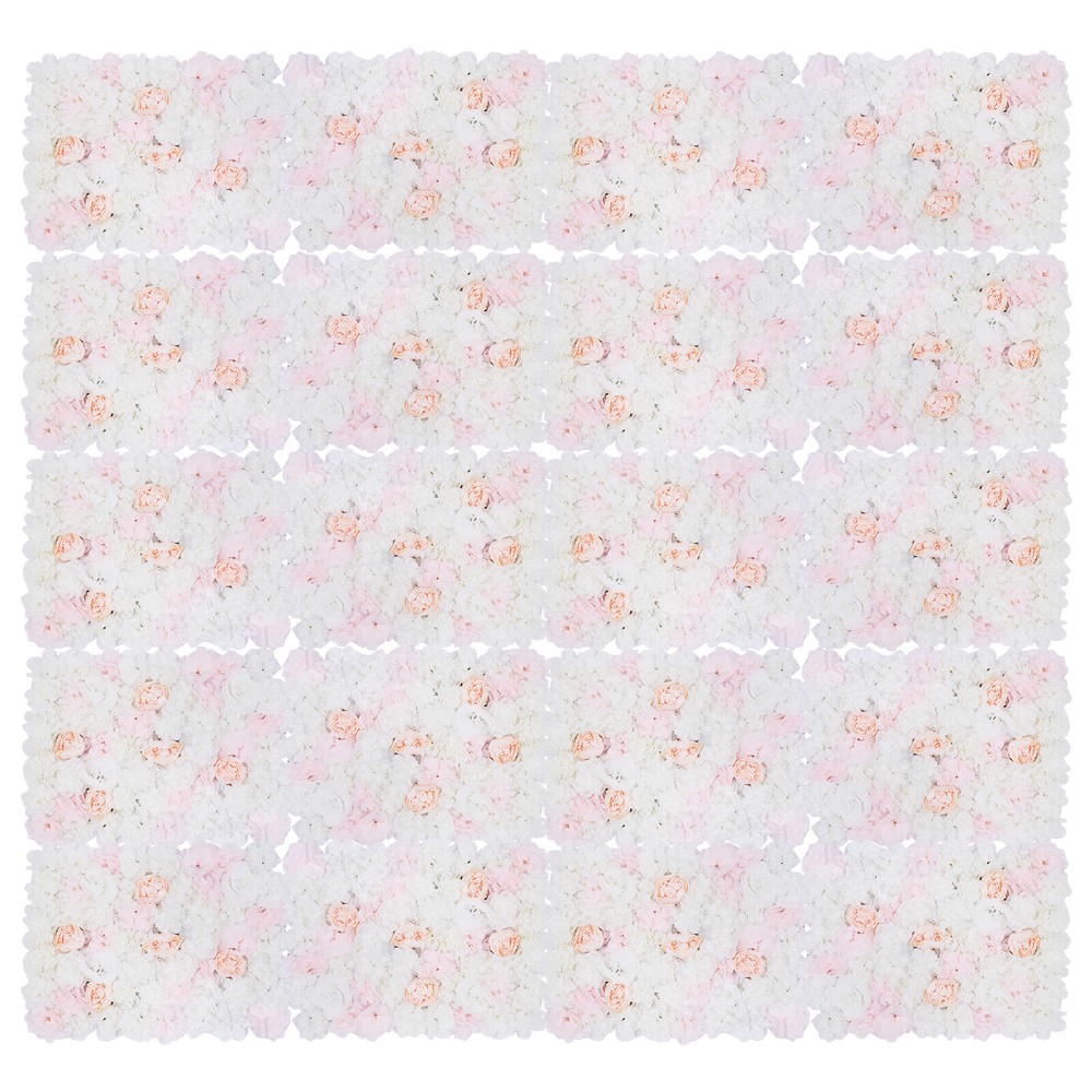 20pcs Artificial Flower Wall Panel Wedding Backdrop Decoration 16''x24'' NEW