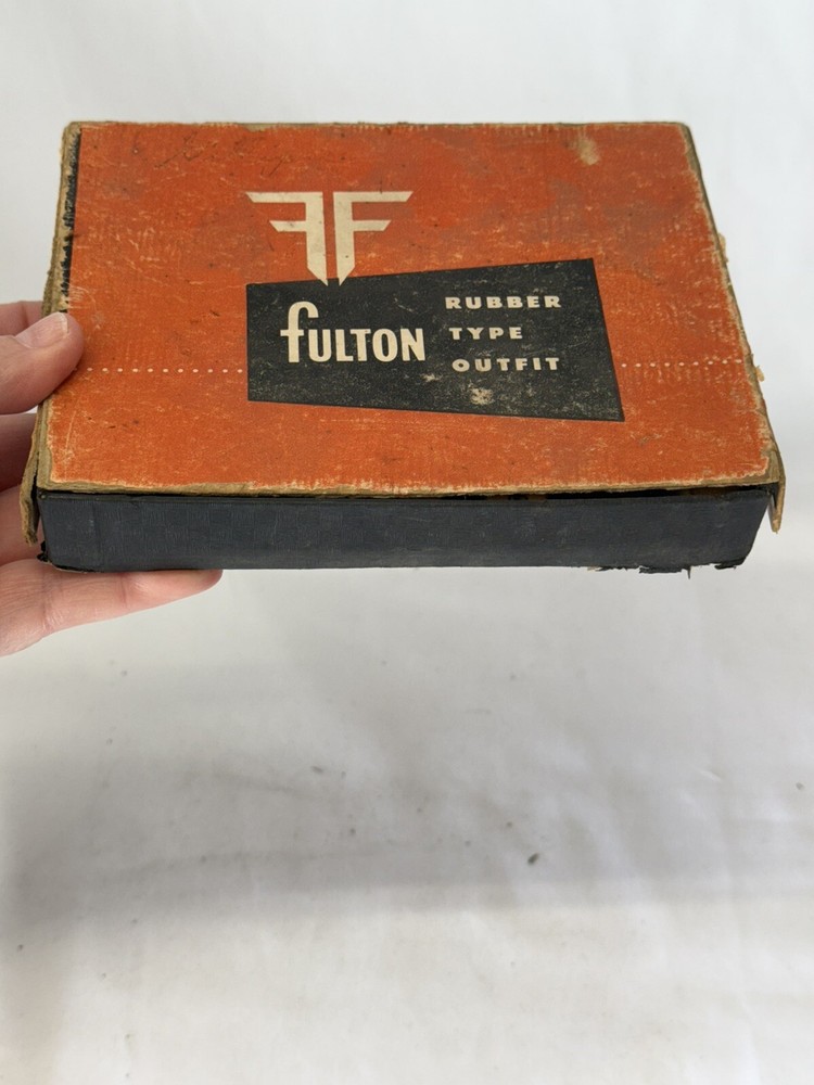 FULTON RUBBER TYPE OUFIT STAMP PRINT KIT IN ORIGINAL BOX