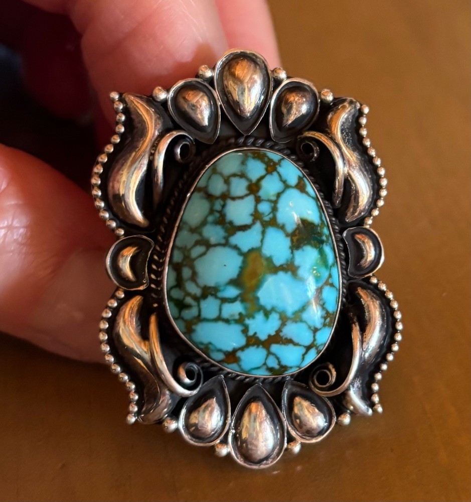 Navajo Derrick Gordon Red Web Kingman Statement Ring