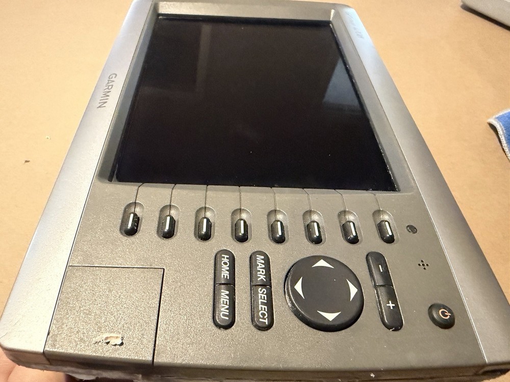 Garmin GPSMAP 4208 ChartPlotter Head Unit & Suncover (READ!)(Parts Not Working)