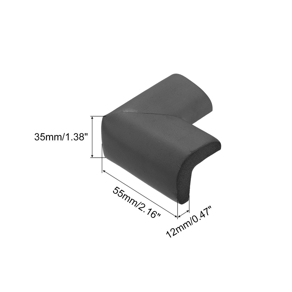 Corner Guards Edge Protectors, 12Pack Foam Bumper Thicken, 55mm Black