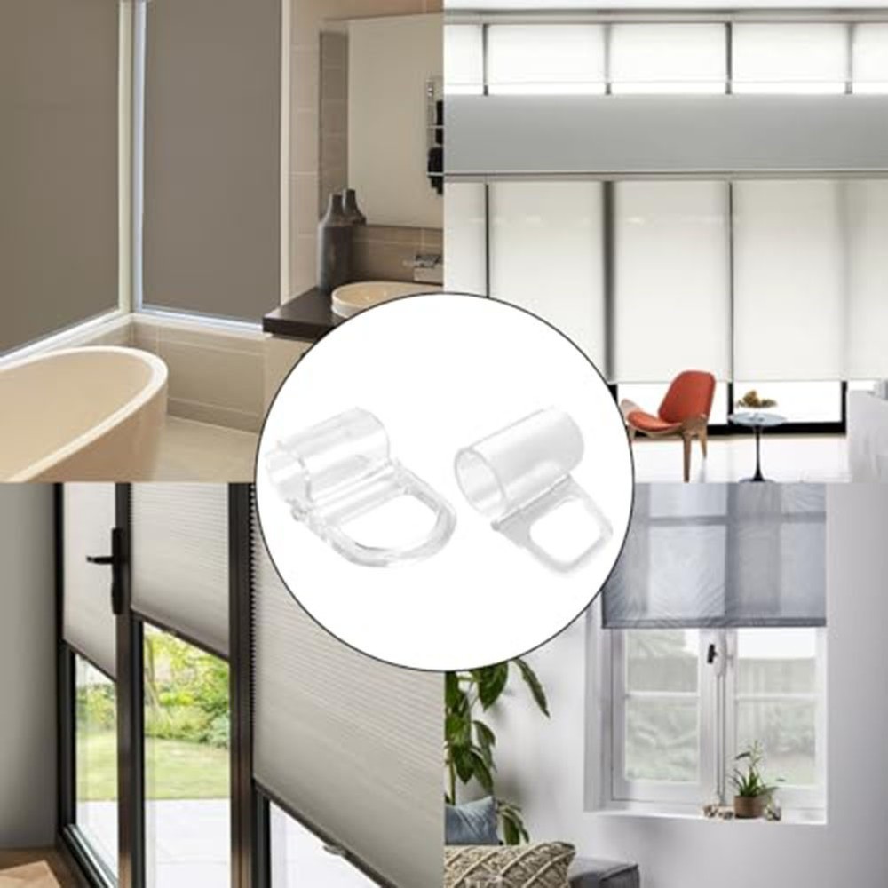 Practical and Stylish Roller Shade Pull Down Clips Transparent Set of 12