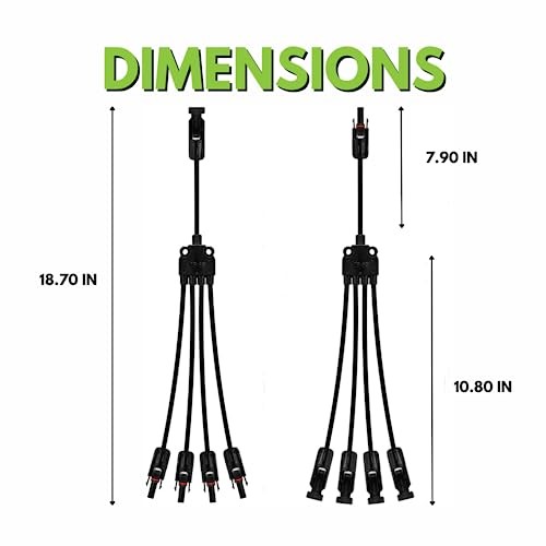The Original Solar Y Branch Connectors Extra Long Solar Panel Parallel