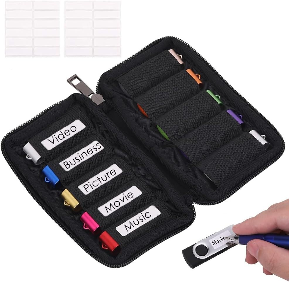 Flash Drive Case USB Storage Case USB Holder Storage Bag for USB Flash Drive El