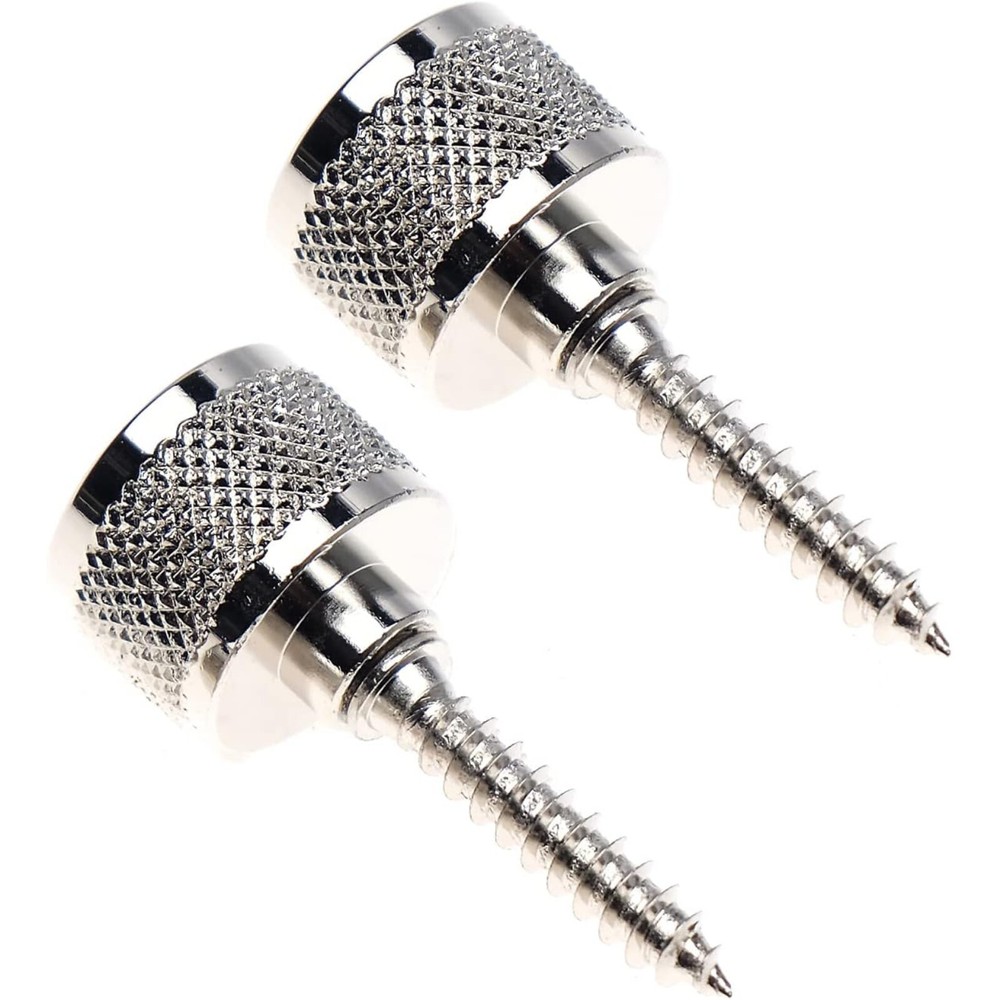Gretsch Guitar Strap Buttons with Mounting Hardware, Chrome