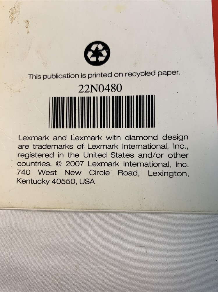 Lexmark 5400 Series User's Guide Book (Manual)