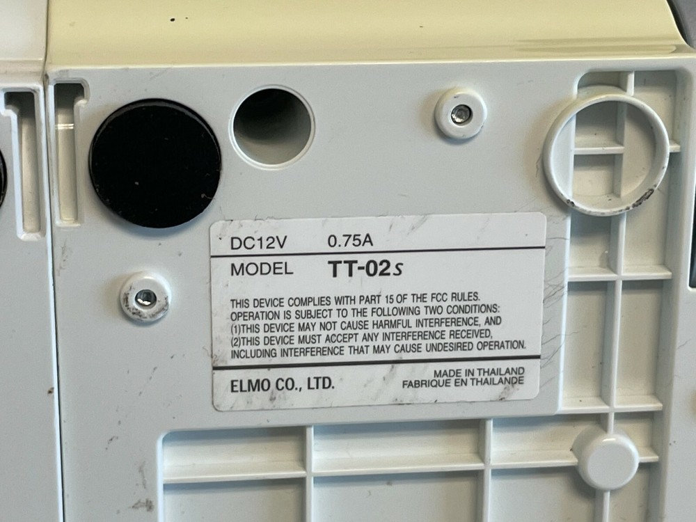 Lot of 2 Elmo Model TT-02S USB VGA Document Camera Visual Presenter