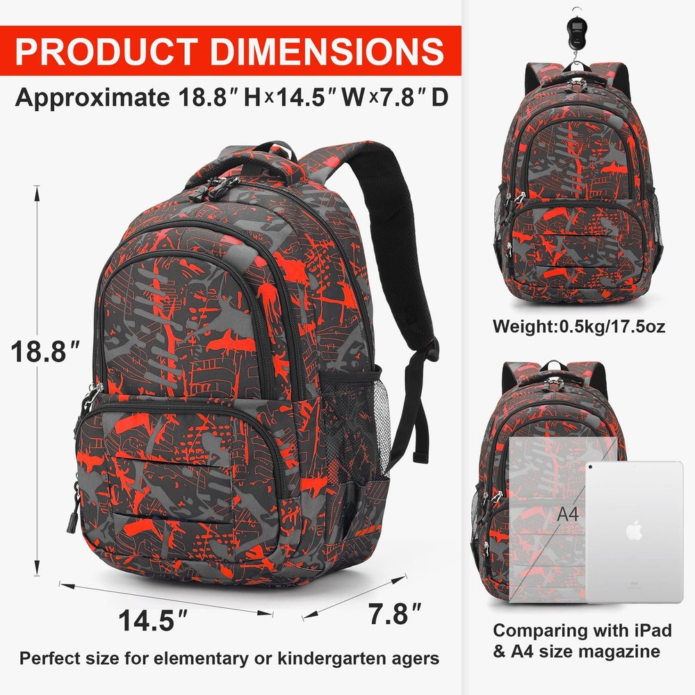 Lightweight Elementary Durable Backpack Student Kids Waterproof Backpack