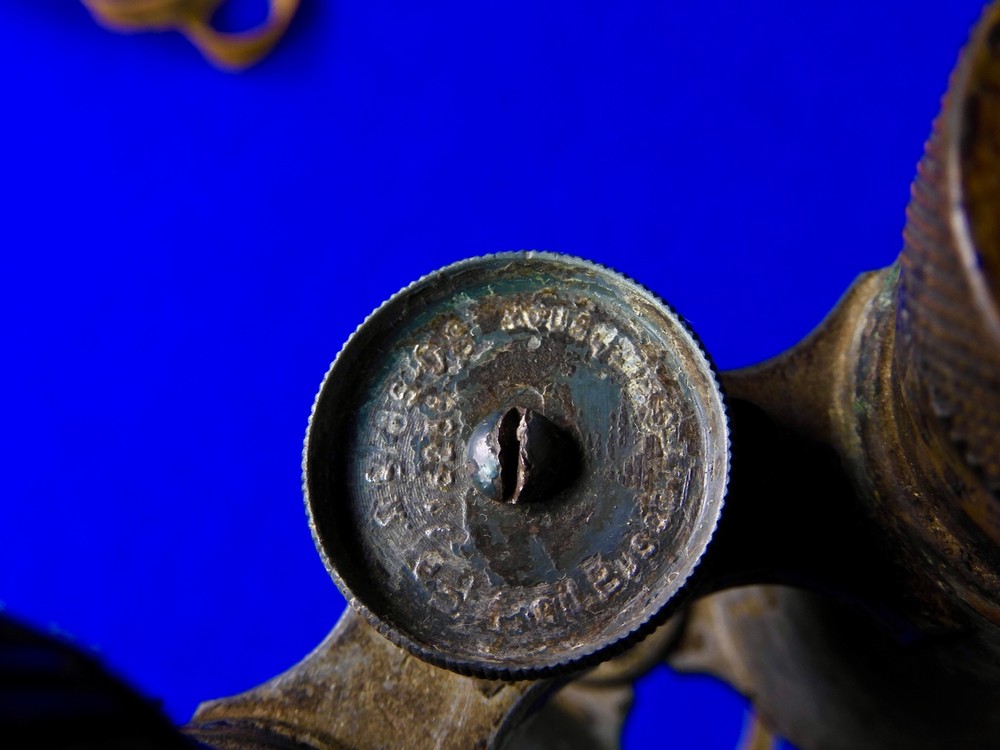 US WW1 Antique Oold Binoculars w/ Case
