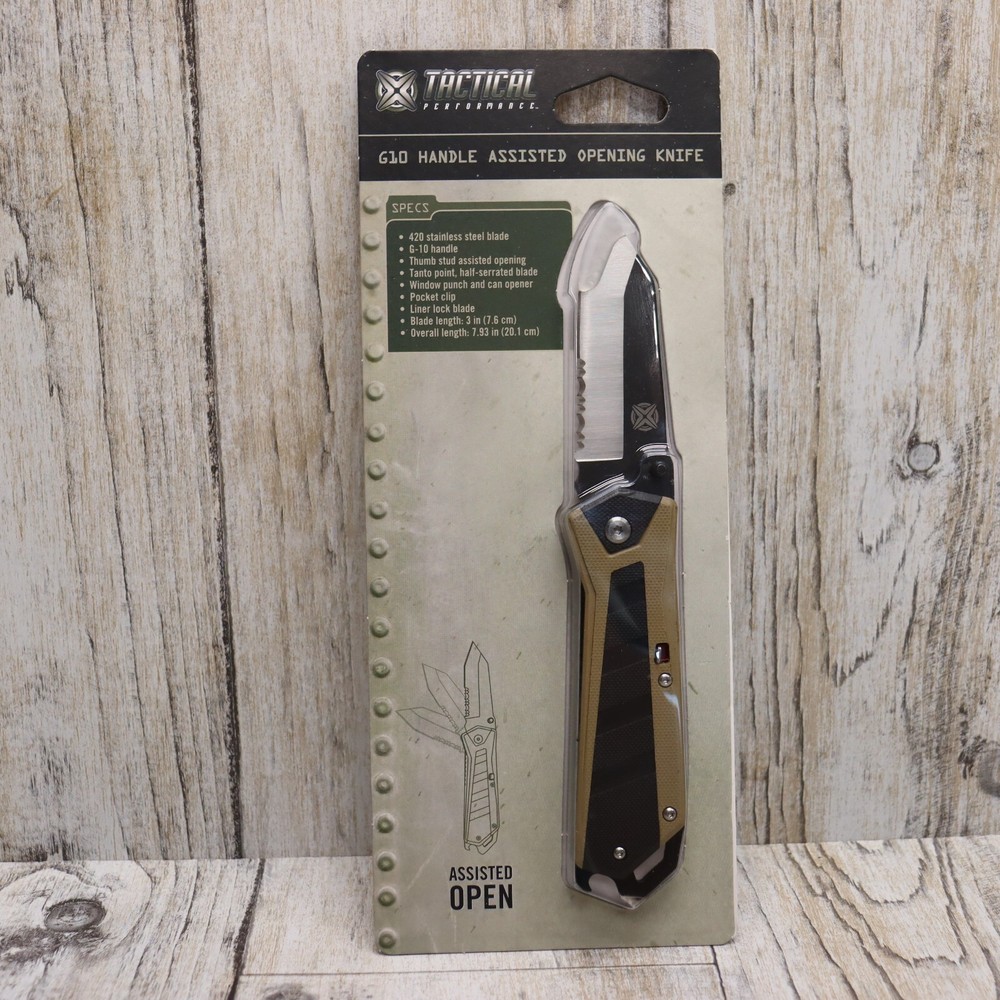 3" Spring Assisted Folding Pocket Knife Tactical Performance SS Blade G10 Handle
