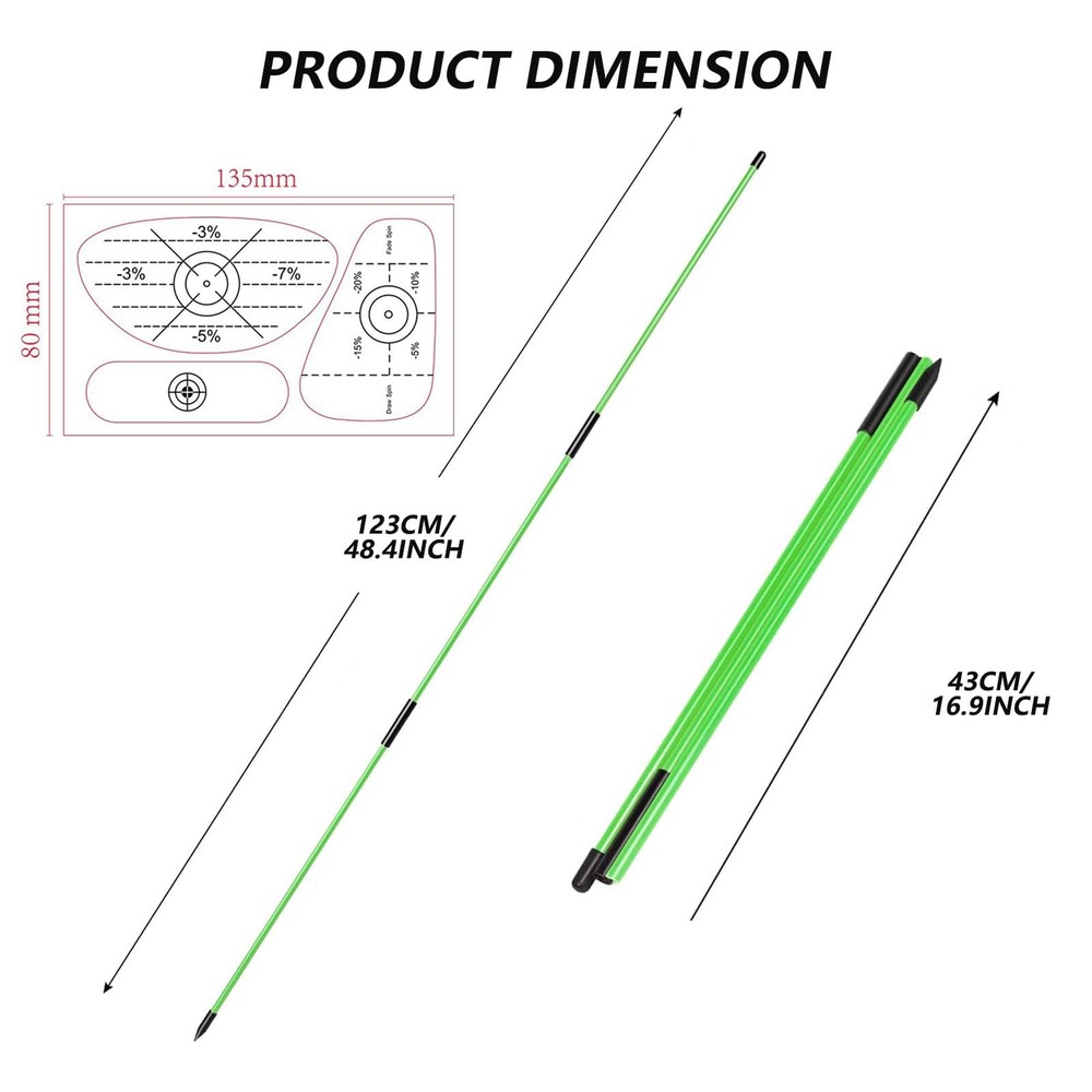 Golf Alignment Sticks 2 Pack 48" Golf Training Aid Alignment Stick, Golf Impa...