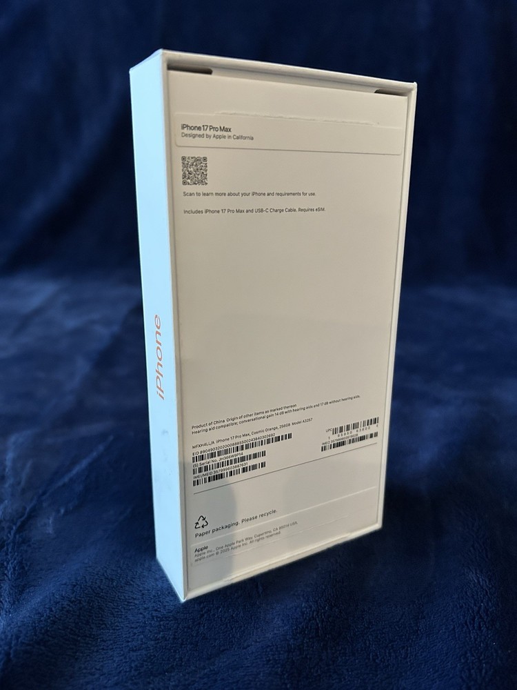 iPhone 17 Pro Max BOX Only- Cosmic Orange