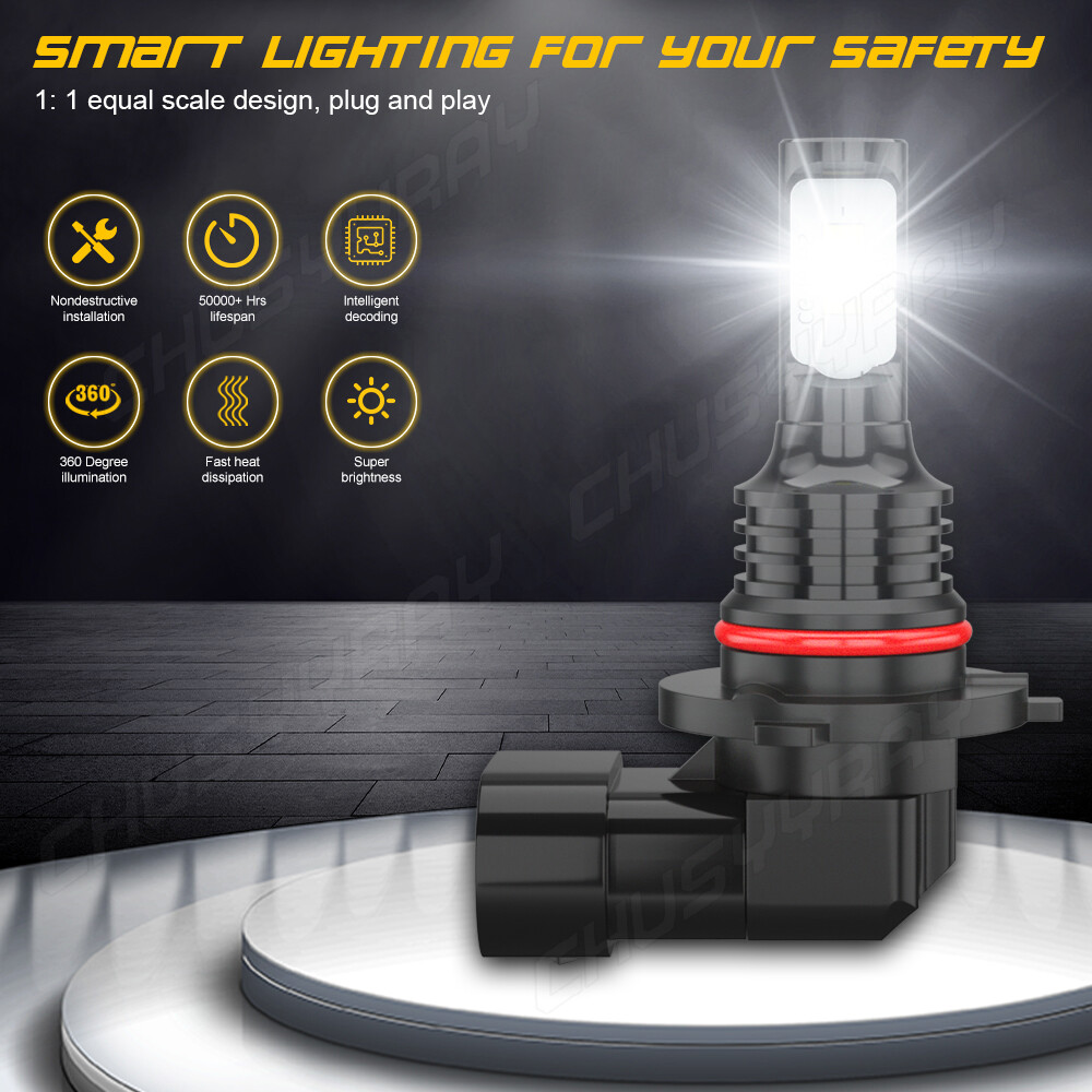 9012 LED Headlight Conversion Kit High/Low Beam Bulbs Super White Light USA Ship
