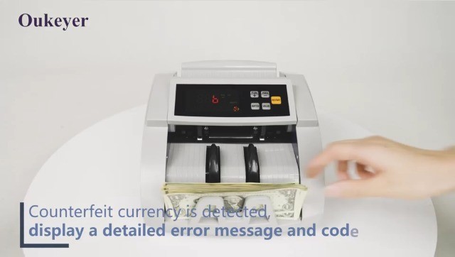 High-Speed Bill Counter Machine with LCD Display, UV/MG/IR Detection, Batch Mode