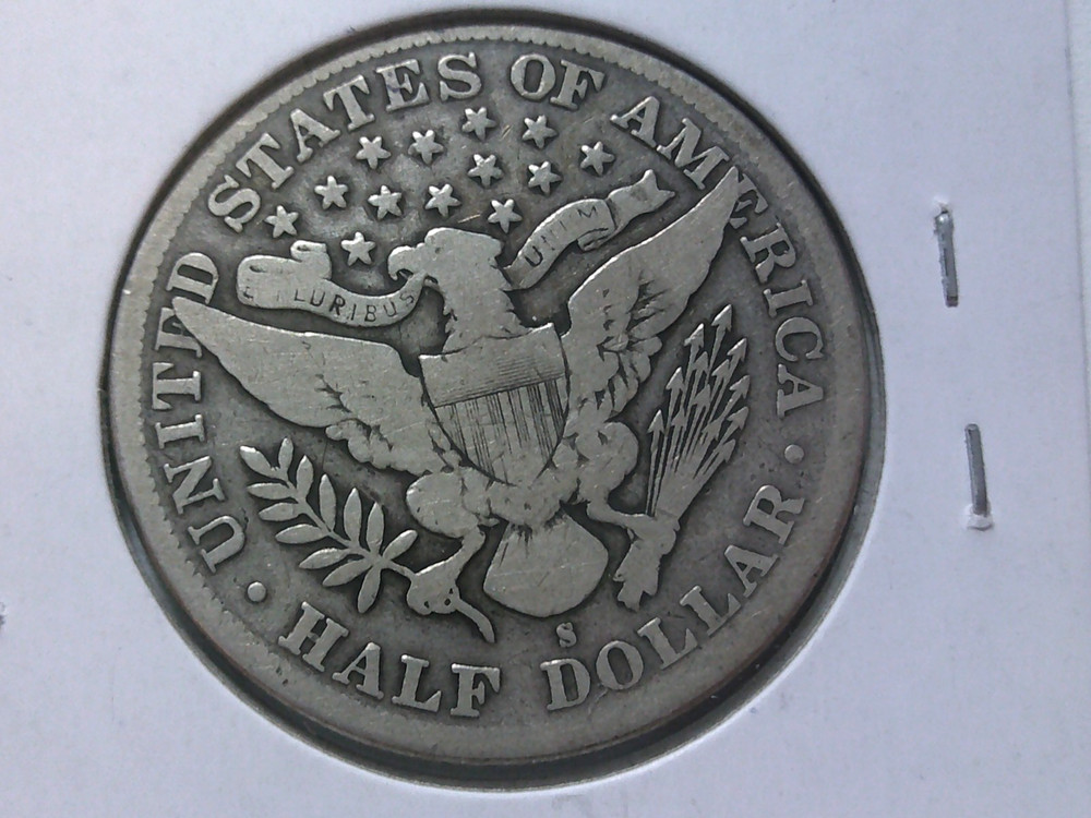 1895-S Barber Half Dollar