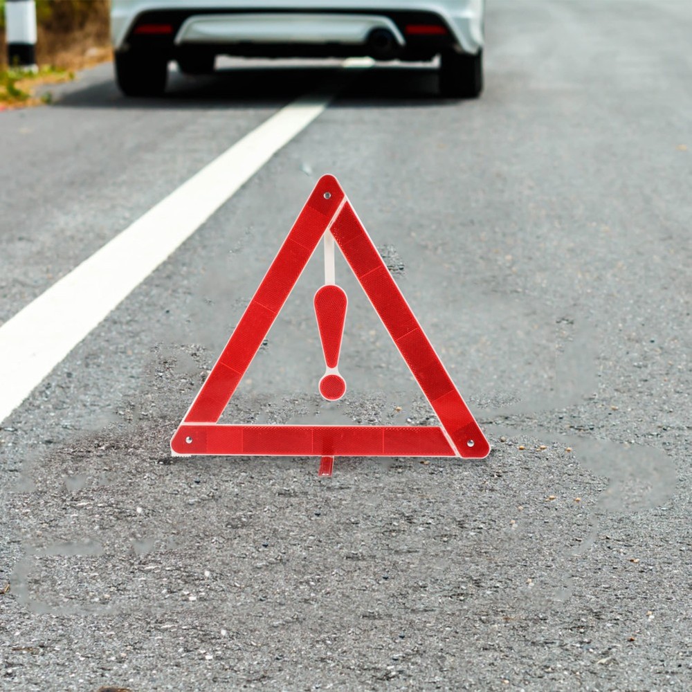 2PCS Reflective Warning Sign Foldable Triangle Car Hazard Breakdown Car Motor