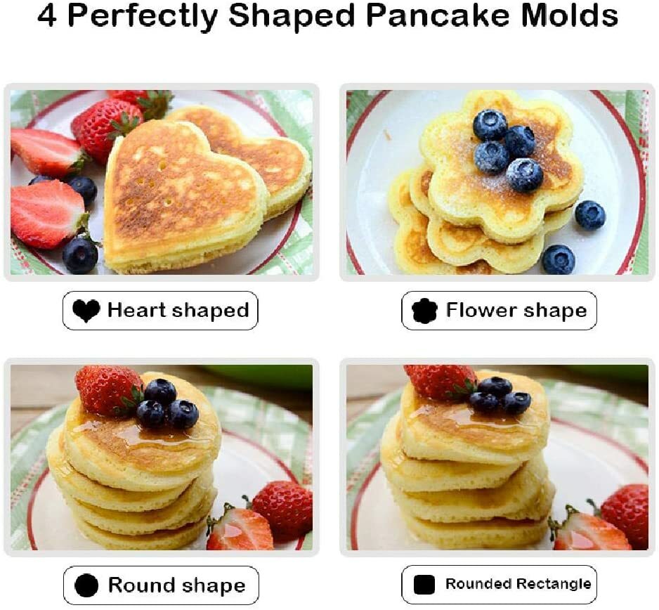4 Holes Silicone different Mold Pancake Maker Nonstick Egg Ring Maker