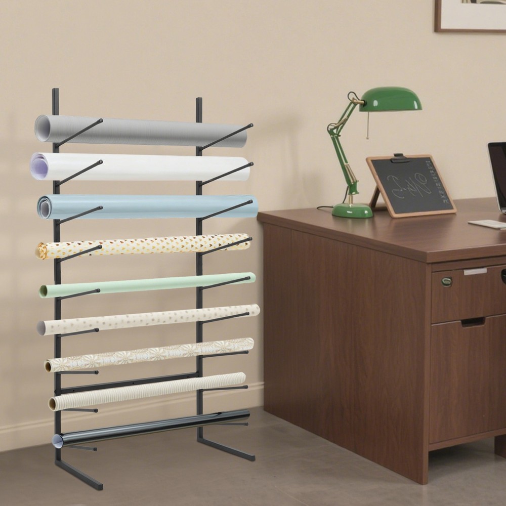 Wall-Mounted Blueprint Storage Rack - Organize Your Plans Efficiently