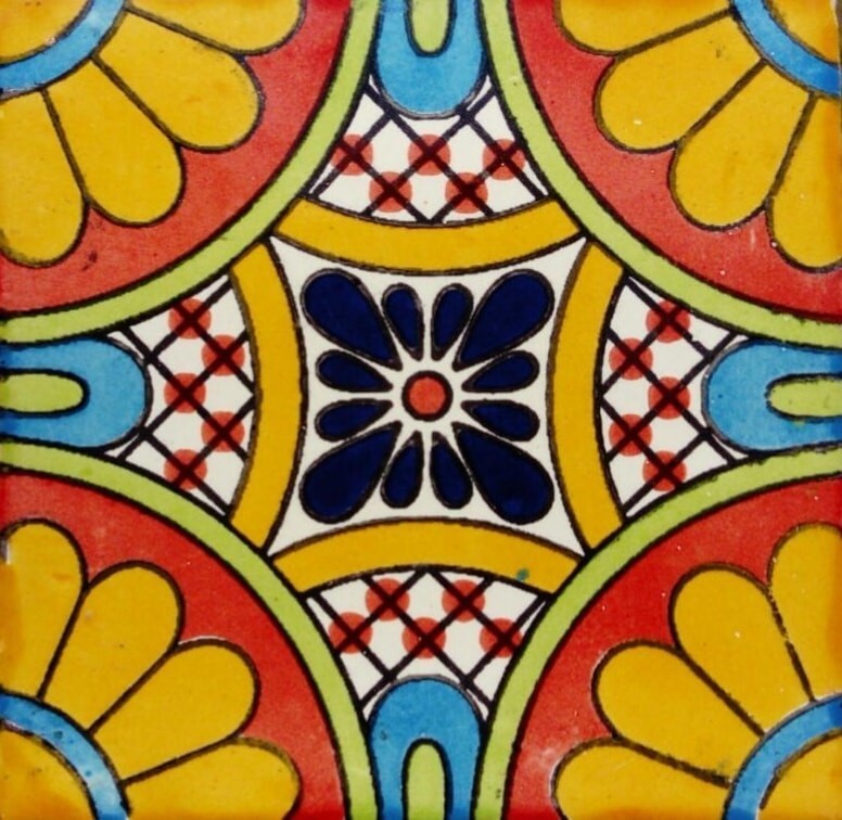 #C094 MEXICAN CERAMIC HANDMADE TALAVERA TILE SETS