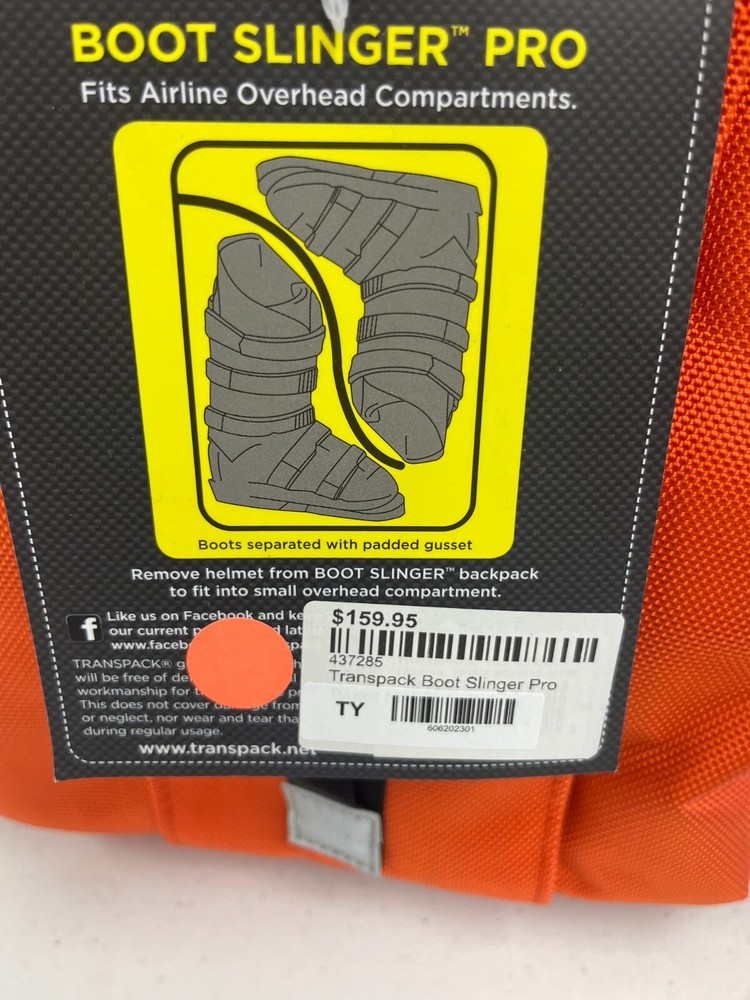 $160 Transpack Boot Slinger Pro Ski Snowboard Boot & Gear Backpack NWT Orange
