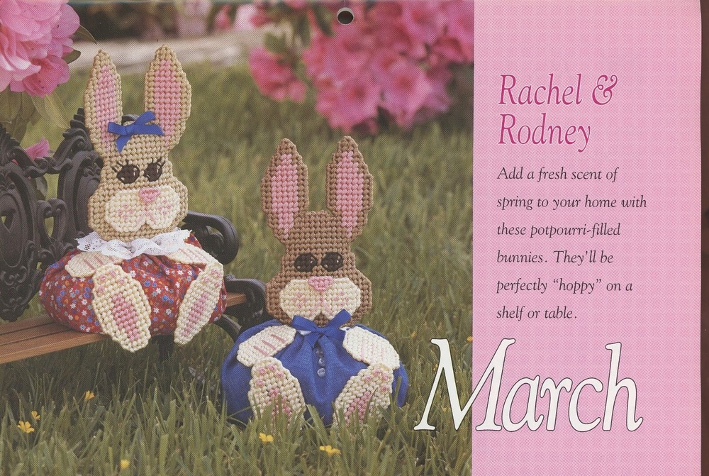 Needlecraft 1992 Calendar 12 Patterns Plastic Canvas Booklet