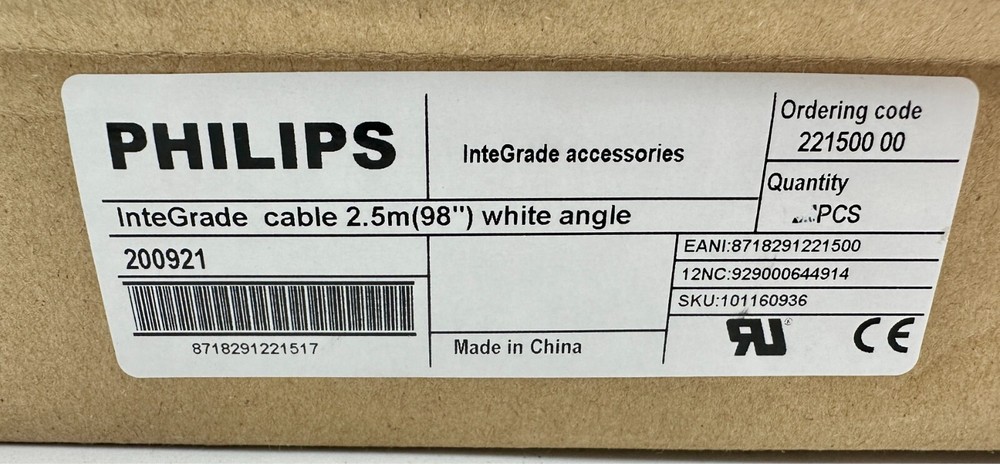 30x  Philips InteGrade Cable 2.5m (98" ) White Angle 200921