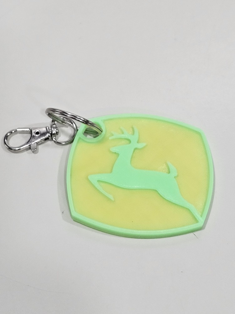 John Deere Custom 3d Printed  Key Chain's Glow In The Dark