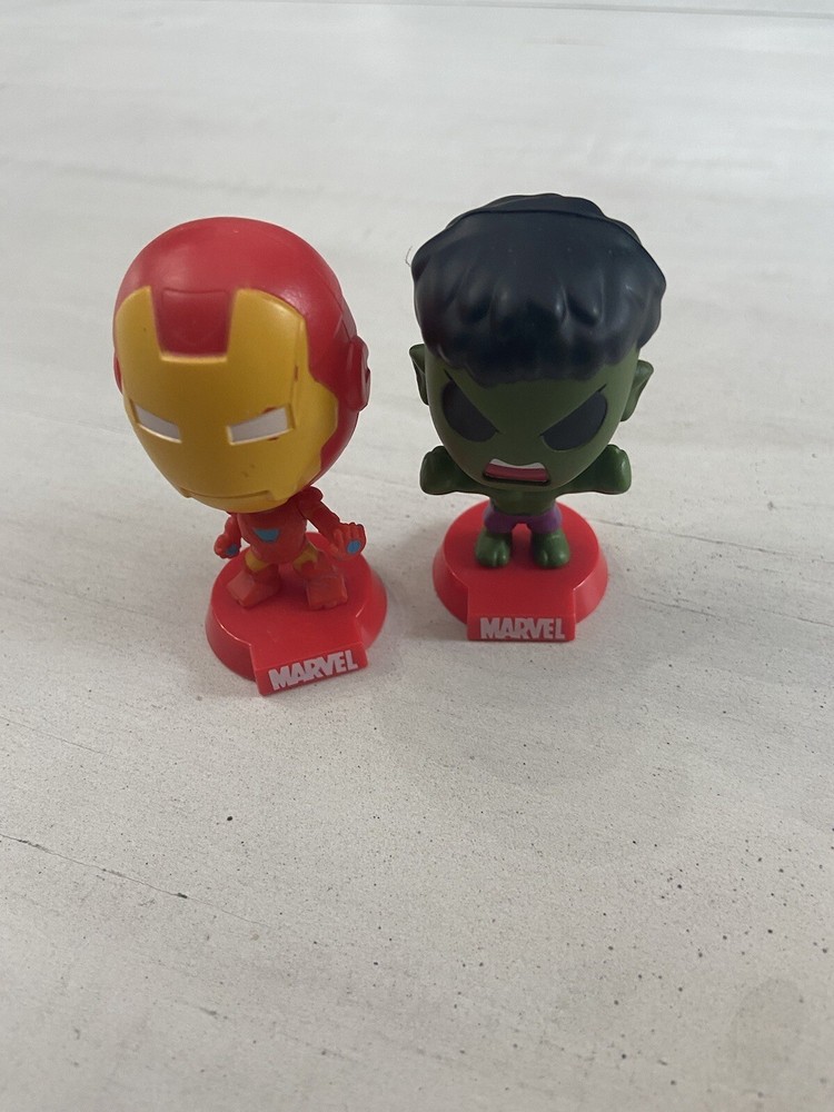 2014 Marvel Mini Bobble Heads IRON MAN Hulk Figure