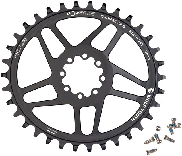 Wolf Tooth Elliptical Direct Mount Chainring - 34t, SRAM Direct Mount, Drop-Stop