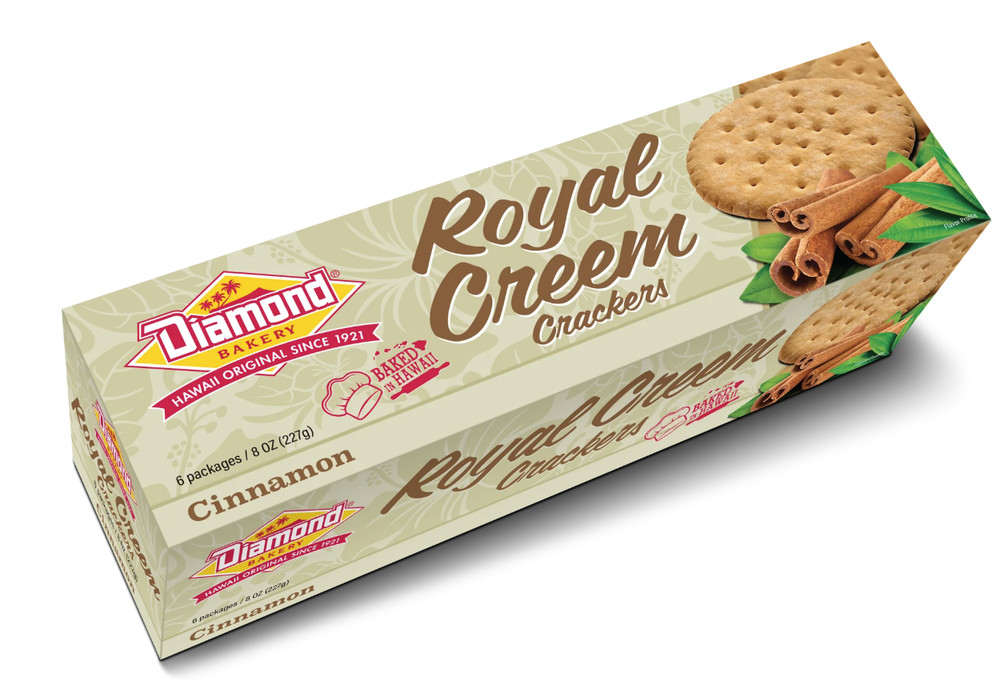 Diamond Bakery Crackers Cinnamon 8oz Tray x3