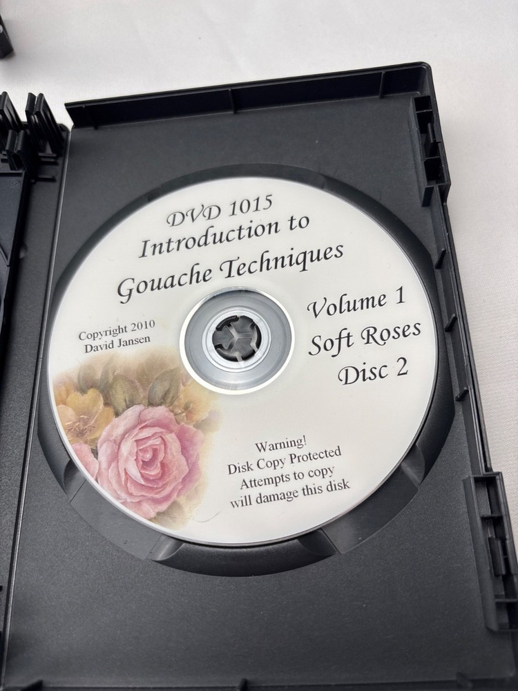 Introduction To Gouache Techniques DVD 1015 Volume 1 Soft Roses David Jansen
