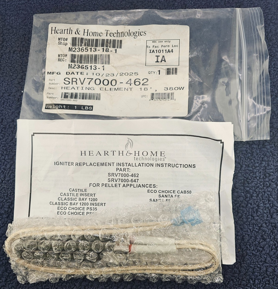 HEARTH&HOME SRV7000-462: Igniter Replacement Heating Element SRV7000-647