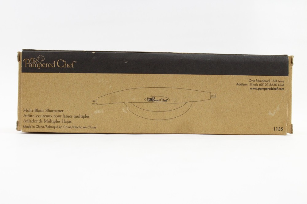 PAMPERED CHEF- MULTI-BLADE SHARPENER- IN ORIGINAL BOX- 1135